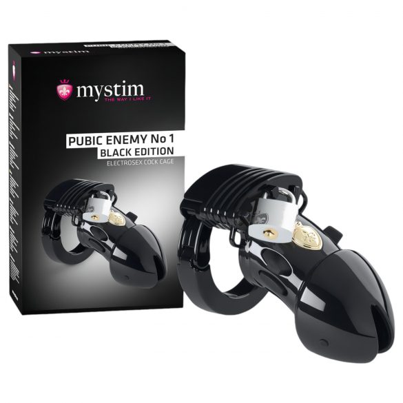 mystim Black Edition PUBIC ENEMY No 1 - Elektro Penis-Käfig