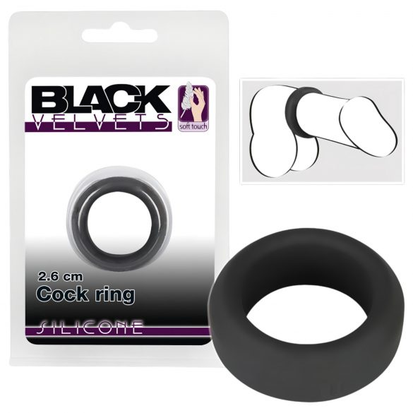 Black Velvet - Dickring, dickwandig (2,6cm) - Schwarz