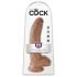 King Cock 9 Hoden-Dildo (23 cm) - Braun