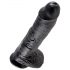 King Cock 10 Hoden Dildo (25 cm) - Schwarz