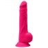 Formbarer 24cm Haftdildo mit Hoden (Pink)