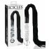 Icicles No. 38 - Glas-Dildo mit Lederpeitsche (transparent-schwarz)