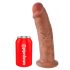 King Cock 10 - Großer Saugnapf-Dildo (25cm) - Dunkel Naturfarbe