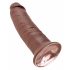 King Cock 10 - großer Saugnapf-Dildo (25cm) - braun