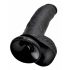 King Cock 9 - großer Saugnapf-Dildo mit Hoden (23cm) - schwarz