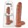 King Cock 11 - Haftfuß-Dildo mit Hoden (28cm) - dunkel natur