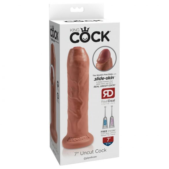 King Cock 7 - realistisch Dildo (18cm) - dunkle Natur