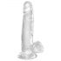 King Cock Clear 7 - Saugnapf Dildo mit Hoden (18 cm)