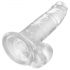 King Cock Clear 7 - Saugnapf Dildo mit Hoden (18 cm)