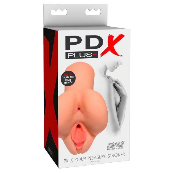 PDX Lustgleiter Stroker - 2in1 realistisch Masturbator (natur)