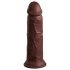 King Cock Elite 8 - Saugnapf, lebensechter Dildo (20cm) - Braun