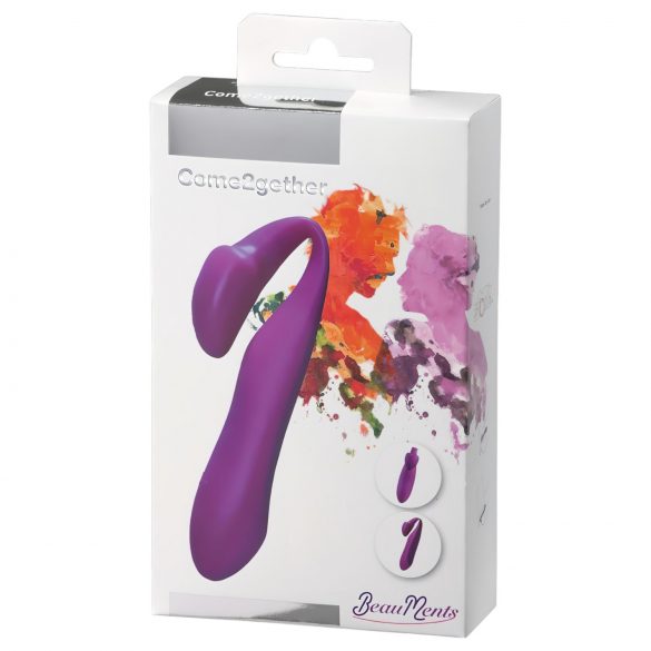 BeauMents Come2gether - wiederaufladbarer, wasserdichter Paarvibrator (lila)