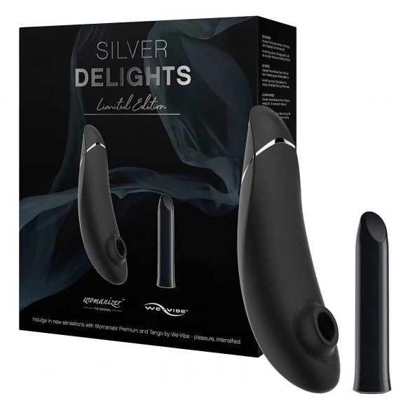 Womanizer Silver Delights - Luftwellen-Vibrator Set (schwarz)