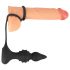 Rebel 2in1 - Wiederaufladbarer Analvibrator mit Penisring (schwarz)