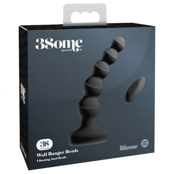 3Some Wall Banger Beads - Prostata-Vibrator (schwarz)