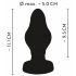 ANOS - Geripptes, weiches Anal-Dildo - 5cm (schwarz)