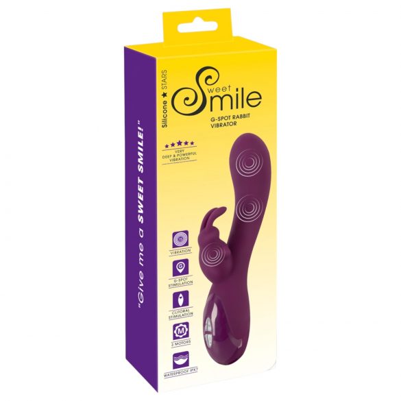 SMILE - Akku-Vibrator mit 3 Motoren und Klitorisarm (lila)