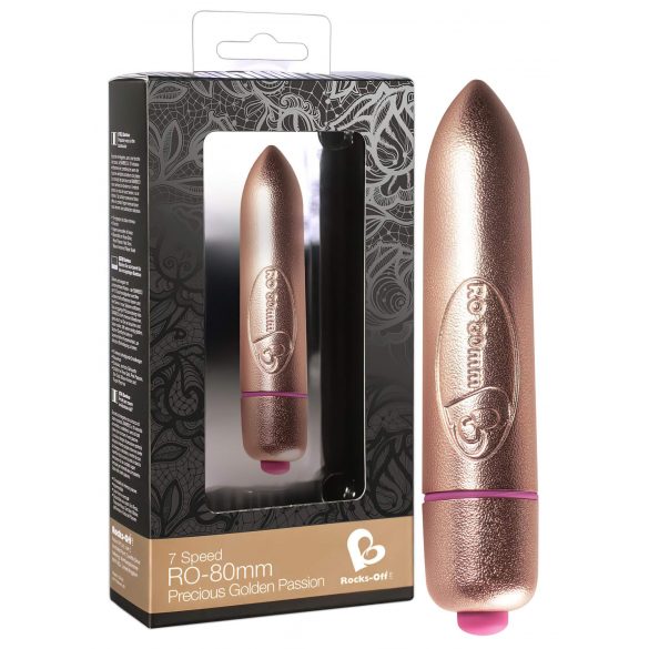 Goldener Mini-Lippenstiftvibrator - 7 Rhythmen