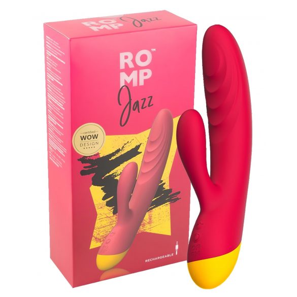 ROMP Jazz - Wasserdichter G-Punkt Vibrator mit Klitoralarm (Pink)