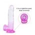 Sunfo - Realistischer Dildo mit Saugnapf - 22 cm (transparent-lila)