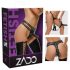 ZADO - Leder Slip mit 2 integrierten Dildos (schwarz)