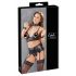 Cottelli Bondage - Glänzendes Spitzen-Dessous-Set (4-teilig) - XL