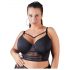 Cottelli Plus Size - Spitzendetail-BH mit Trägern (Schwarz)