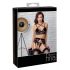 Abierta Fina - Spitzen-Dessous-Set (schwarz) - M