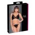 Cottelli - Transparentes Spitzen-BH-Set (schwarz)