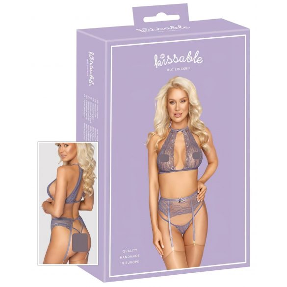 Küssbar - Lila Spitzenwäsche-Set - L/XL