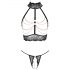 Abierta Fina - Kette-Harness Wäsche-Set (schwarz) - XL