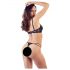 Cottelli - Träger-Ring-BH und Tanga (schwarz) - 85C/L