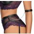 Cottelli Bondage - BH-Set mit Handschellen (schwarz-lila) - L