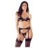 Cottelli - Offenes Spitzen-Dessous-Set (schwarz) - L