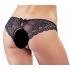 Cottelli - Offene Spitzen-Damenpanty mit Schleife (Schwarz) - M