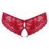 Cottelli - Offene Damen-Panty mit Schleife (Rot) - M