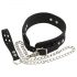 Bad Kitty - Silikon-Halsband mit Leine (Schwarz)