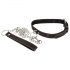 Bad Kitty - Herz-Halsband, Metall-Leine (schwarz-rot)