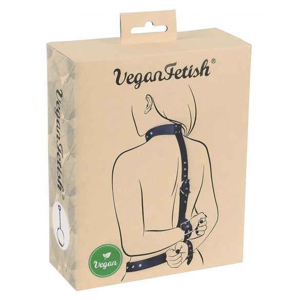 Vegan Fetisch - Schwarzes Handfessel-Set