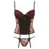 Cottelli - Rosiges Mieder & String (schwarz-rot) - 80C/L