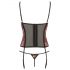 Cottelli - Rosiges Mieder & String (schwarz-rot) - 85C/L