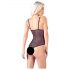 Cottelli - Spitzen-Perlen-Body mit offenen Partien (Schwarz) - XL