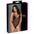 Cottelli - Gestickter, Offener Spitzen-Body (Schwarz-Lila) - M