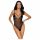 Cottelli - Gestickter, Offener Spitzen-Body (Schwarz-Lila) - L