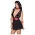 Cottelli Bondage - Halsband-Babydoll aus Spitze (Schwarz) - M