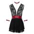 Cottelli Bondage - Halsband-Babydoll aus Spitze (Schwarz) - XL