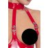 Black Level – Offener Body mit Halsband (Rot) - M