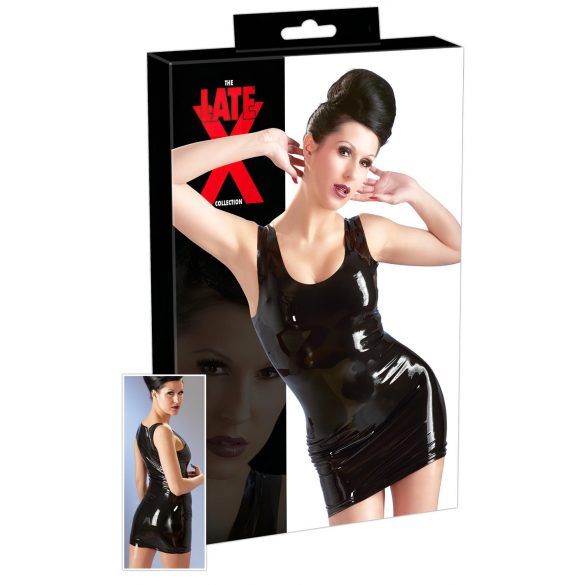 LATEX - Ärmelloses Minikleid (schwarz) - L