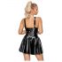 Latex Minikleid mit Rüschenrock (schwarz)