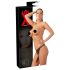 Latex Slip mit 2 Dildos - Schwarz (S-L)